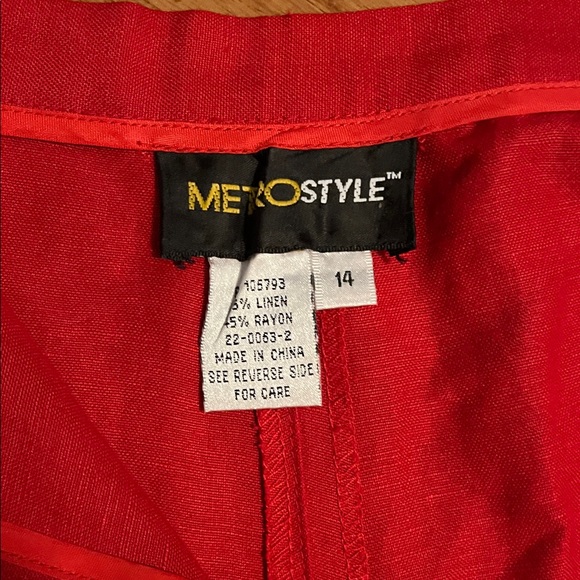 Red Wide-Leg Pants - Picture 5 of 6